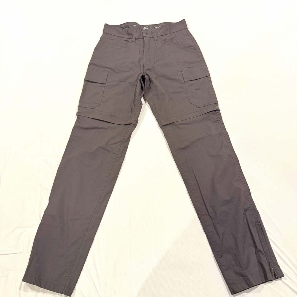 prAna Men's Stretch Zion Convertible Hiking Pants Gray 28x32